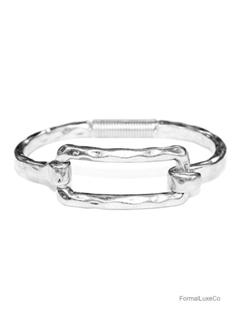 Hammered Gold & Silver Tone Bangle Bracelet Women